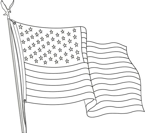 Flag Blank Template Outline Printable Coloring Printables Color Pages