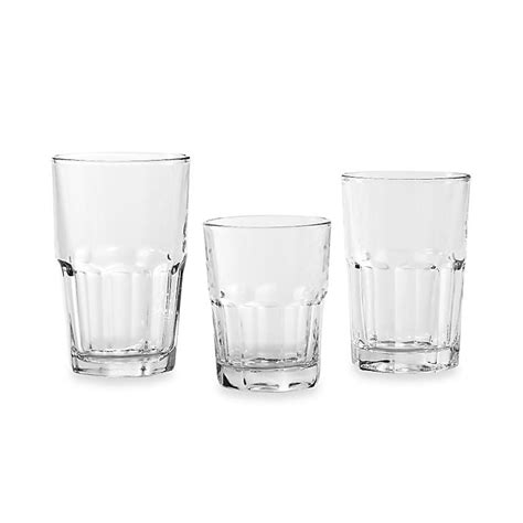 Kitchen And Dining Libbey Crisa Ice Blue 16oz Juice Glasses Set Of 3