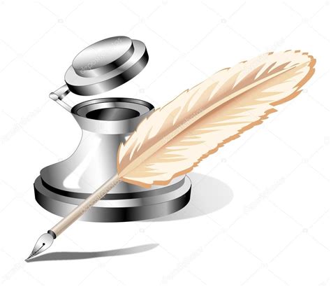 Conjunto de la mano de la pluma de la acuarela dibujada. Imágenes: pluma escribiendo | pluma para escribir — Vector de stock © zzve #45600895