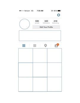 Smart templates for instant logos, mockups, banners and more. Blank Instagram Template by Ms H Scholars | Teachers Pay ...