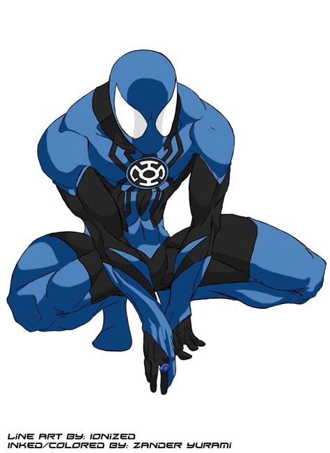Blue Lantern Spider Man Blue Lantern Superhero Art Spiderman