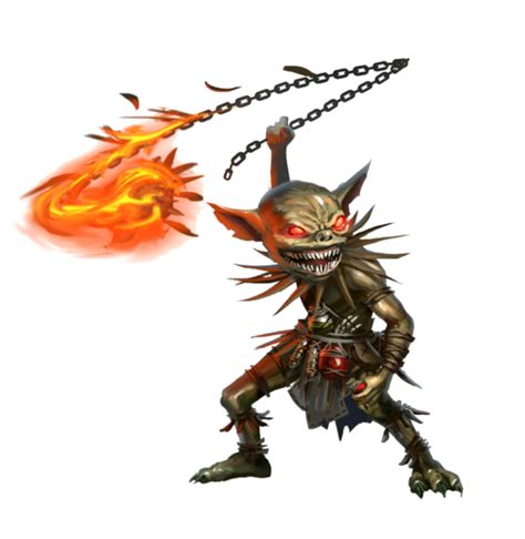 Male Goblin With Flame Whip Pathfinder Pfrpg Dnd Dandd 35 5e 5th Ed
