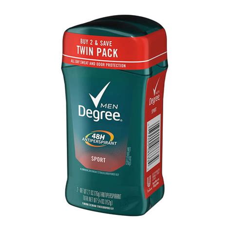 Degree Men Sport 48 Hour Antiperspirant And Deodorant Stick Twin Pack 2