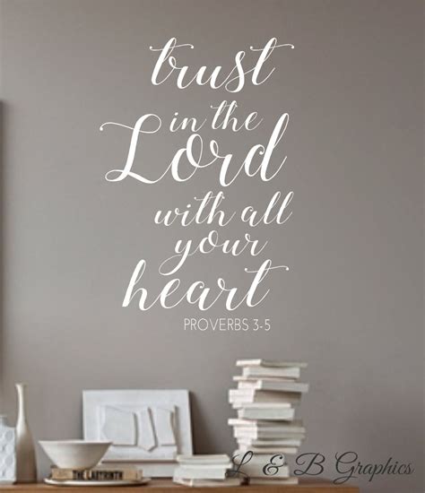 Trust in the Lord with all your Heart Proverbs 3-5-Vinyl Wall
