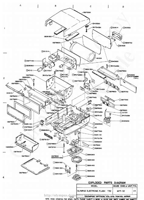 Olympus T 32 Exploded Parts Diagram Service Manual Download Schematics