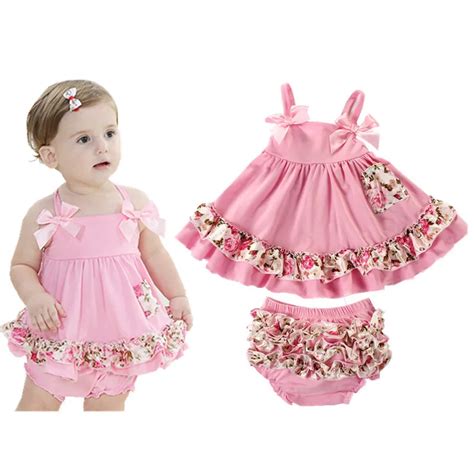 2017 Summer Baby Clothing Newborn Baby Girl Clothes Dress Infant Sling