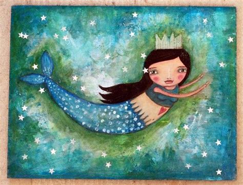 Whimsy Mermaid Fine Art Print By Willowing On Etsy Mermaid Art