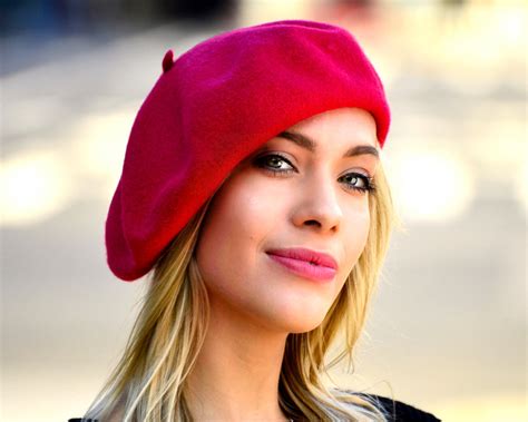Red Beret Hat French Beret Wool Hat Beanie Women S T Etsy
