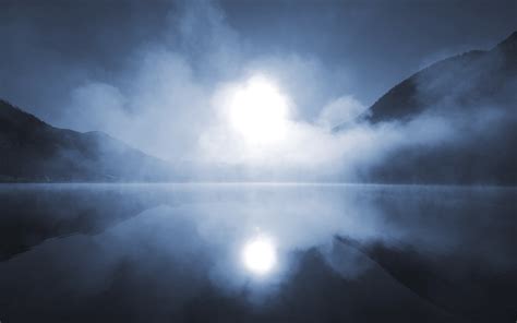 Nebel Berge See Morgen Dunstig 2560x1600 Hd Hintergrundbilder Hd Bild