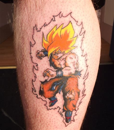Goku Super Saiyan Leg Tattoo Tattoomagz › Tattoo Designs Ink