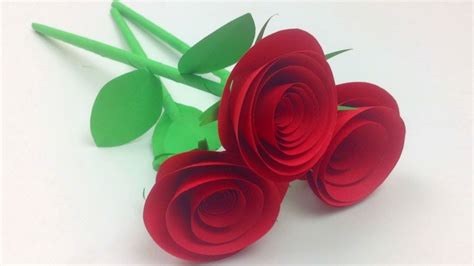 How To Make Small Rose Flower With Paper Easy Paper Roses Flowers