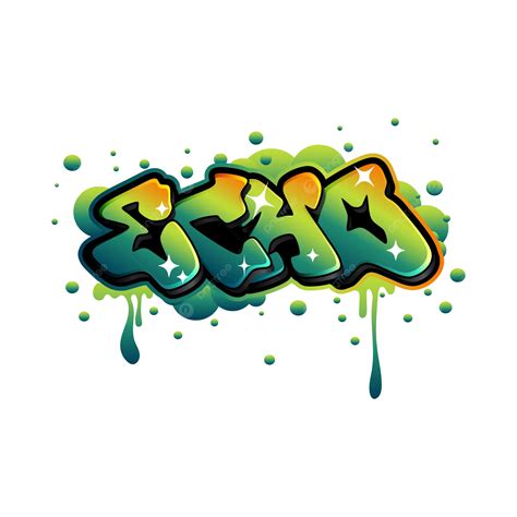 Echo Graffiti Typography Vector Echo Graffiti Typography Png And