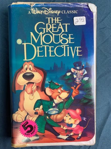 The Adventures Of The Great Mouse Detective Disney Vhs Video Tape Movie