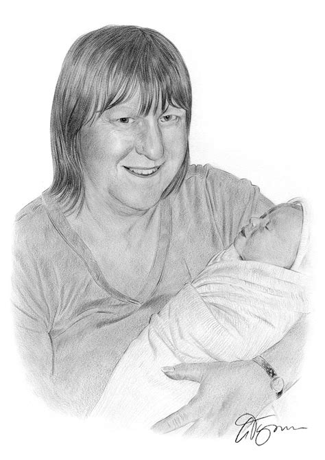 Mother Holding Baby Sketch At Explore Collection