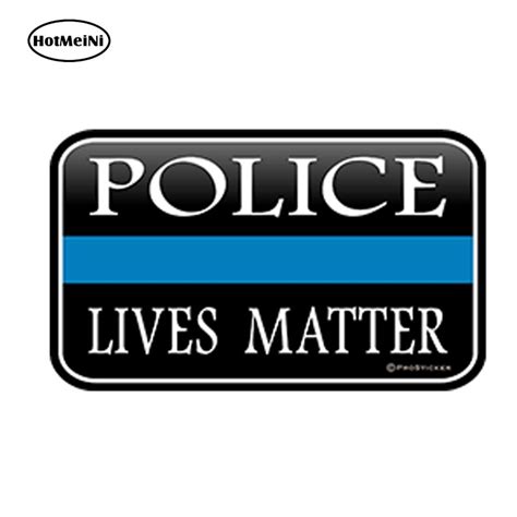Hotmeini 15cmx10cm Car Styling Blue Line Police Lives Matter Decal