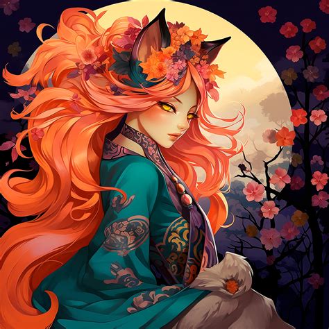 Samurai Klimt on Twitter: "#SamuraiKlimt '#Kitsune', 2 anime portraits
