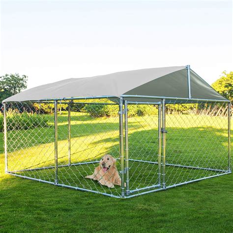 Buy Magic Union Dog Kennel Outdoor Metal Dog Cage Outside Dog Fence Pet