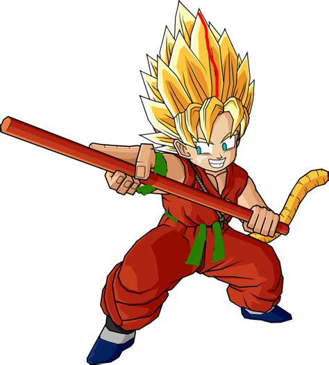 Kid Goku Super Saiyan Kid Goku Ssj Clipart Large Size Png Image