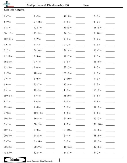 Herunterladen für 30 punkte 123 kb. Arbeitsblätter zur Multiplikation - Multiplizieren ...