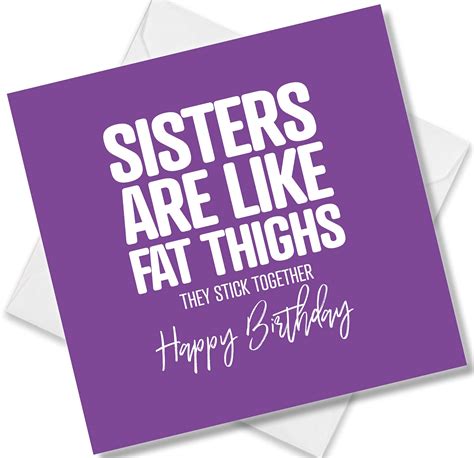 Buy Punkcards – Funny Birthday Card for Sister – “Sisters are Like