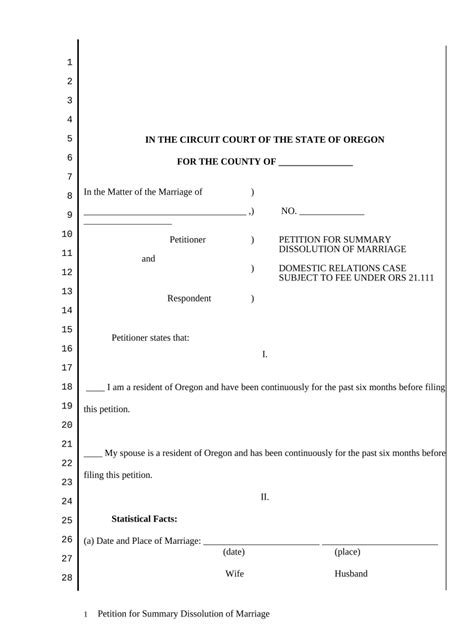 Oregon Summary Dissolution Form Fill Out And Sign Printable Pdf