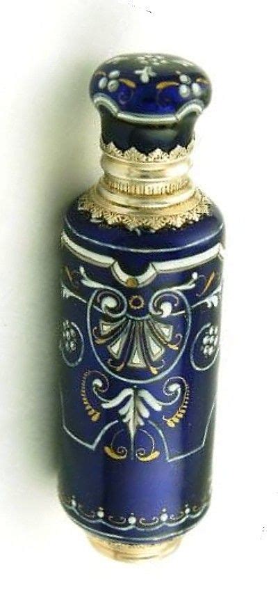 Antique Limoges Enamel And Silver Scentperfume Bottle Circa1838 1860