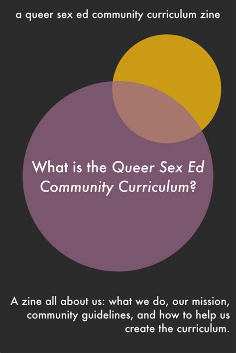 What Is The Queer Sex Ed Community Curriculum