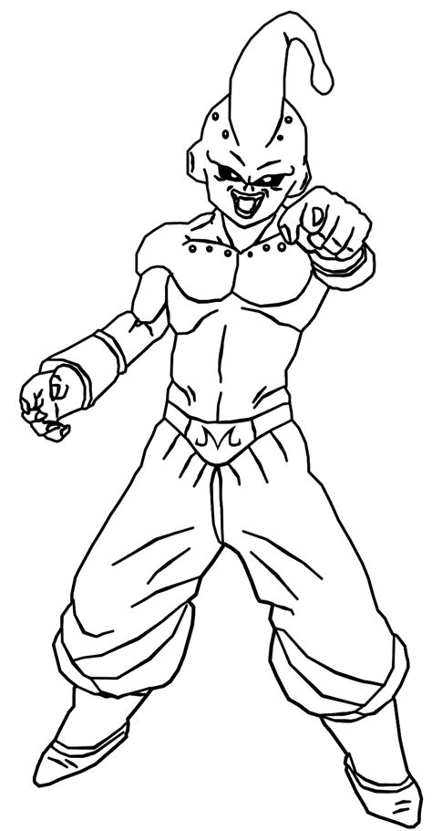 Маджин бу / majin buu. Desenho de Majin Boo engraçado para colorir - Tudodesenhos