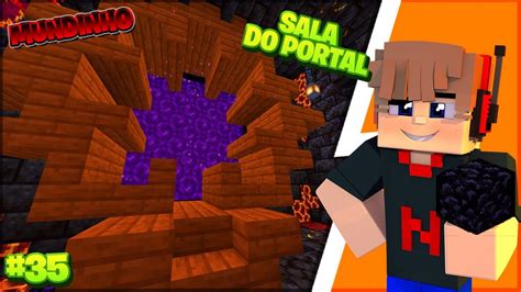 NOSSA NOVA SALA DO PORTAL NO MINECRAFT PE MCPE 35 MUNDINHO YouTube