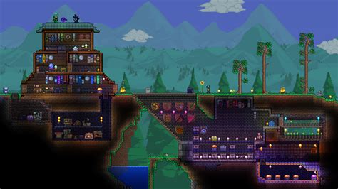 Best Terraria Base Designs Pc Post Your 1 3 Base Here Terraria