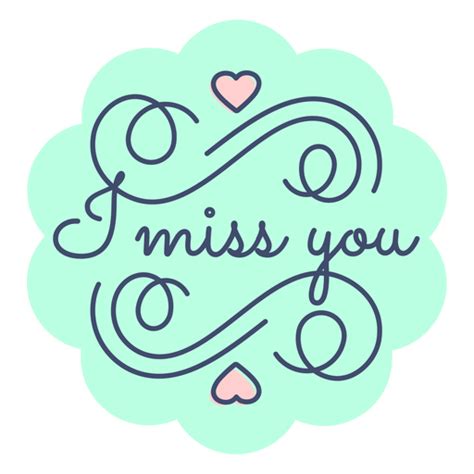 I Miss You Sticker Transparent Png And Svg Vector File