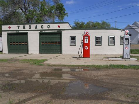 Old Texaco Gas Station in Glendive, Montana, taken June 8, 2012