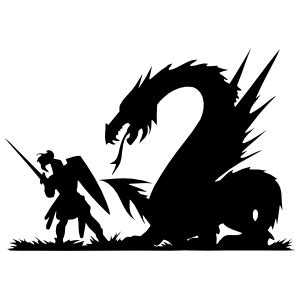 Wield the power of a ninja in one of our advanced fighting levels and unleash special powers on your enemies. Knight Fighting A Dragon Sticker