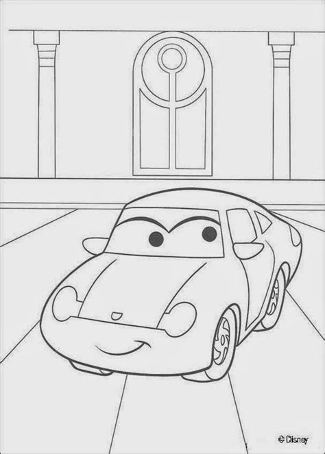 Three cars simple free disney / pixar's cars coloring page to print and color cars coloring page with few details for kids : Cars Coloring Pages Disney - Sally