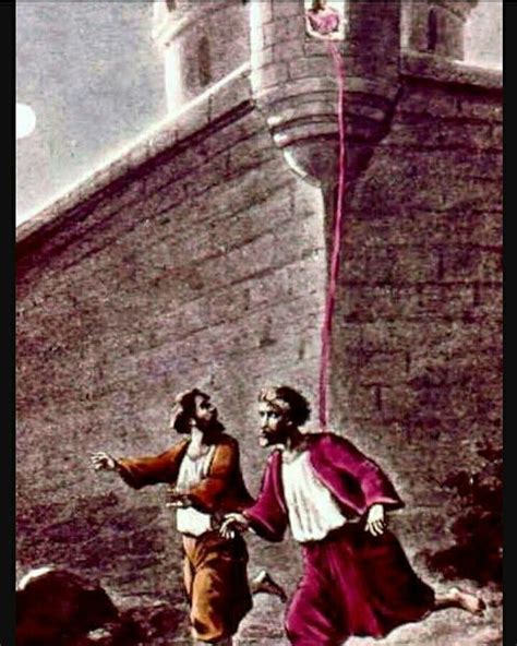 Rahab And The Spies Joshua 215 16 So She Let Them Down By A Rope
