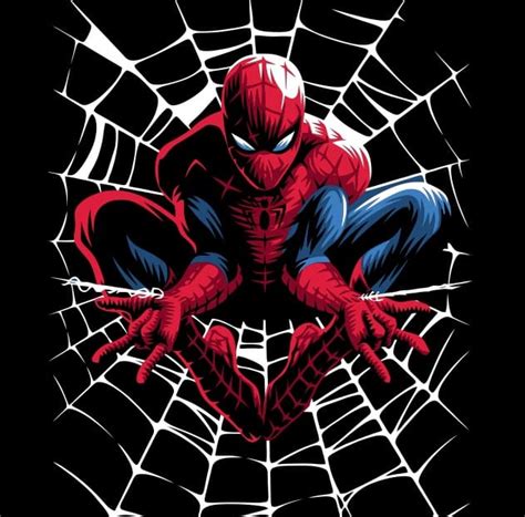Spiderman El Hombre Araña Vector Editable Vecty