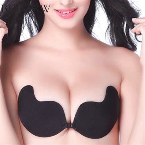 Beforw Fashion Sexy Women Silicone Adhesive Stick Invisible Bras Push