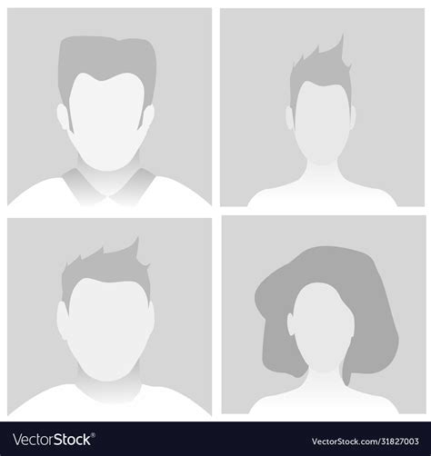 Default Placeholder Avatar Profile On Gray Vector Image