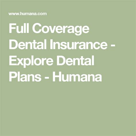 Health plans that don't count as coverage. Full Coverage Dental Insurance | Dental insurance, Dental ...