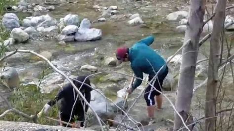 East Fork San Gabriel River 1st Gold Of The Year 1 7 18 YouTube