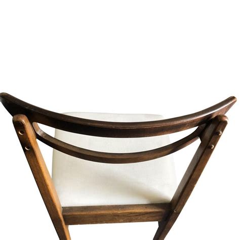 Perfect for minimalist or transitional décor, its luxurious cognac leather and natural wood finish bring elegance to the table. Set of 4 Mid-Century Modern Open Rail Dining Chairs For ...