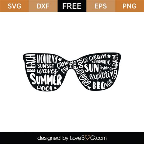 Free Sunglasses SVG Cut File Lovesvg Com