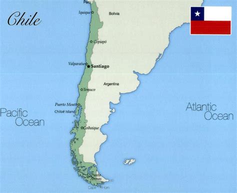Большая карта Чили с крупными городами Чили Южная Америка Maps of the World Карты всех