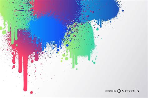 Colorful Splashed Paint Splatter Background Vector Download