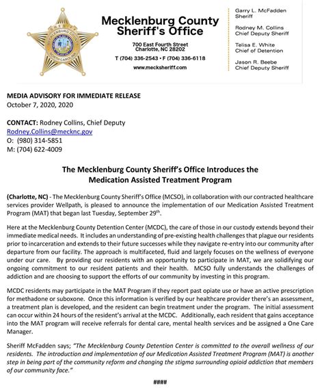 The... - Mecklenburg County Sheriff's Office, Charlotte NC