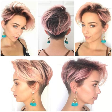 Pink Layered Undercut Pixie The Latest Hairstyles For Men And Women