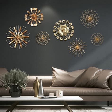 It is perfect for decorating your home, or like an original gift! Modern Blossom Abstract Metal Wall Art Home Decor Iron Gold Wall Sticker Home Decorative -in ...
