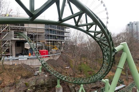 The ride, built by mack rides, features two linear synchronous motor launches and has a top speed of 100 km/h (62 mph). Project Helix at Liseberg : Theme Park News & Construction!