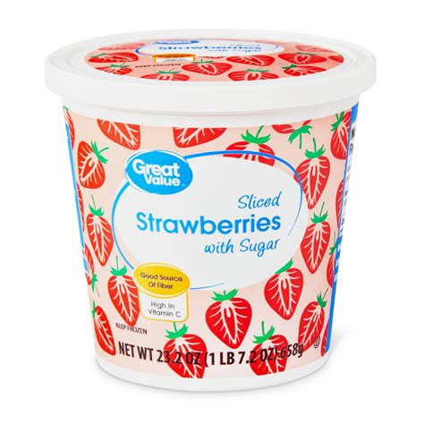 Great Value Sliced Strawberries With Sugar 232 Oz Crowdedline Delivery