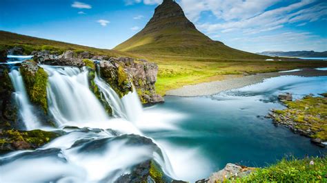 Wallpaper Reykjavik Iceland Waterfall River Mountain 4k Nature 16589